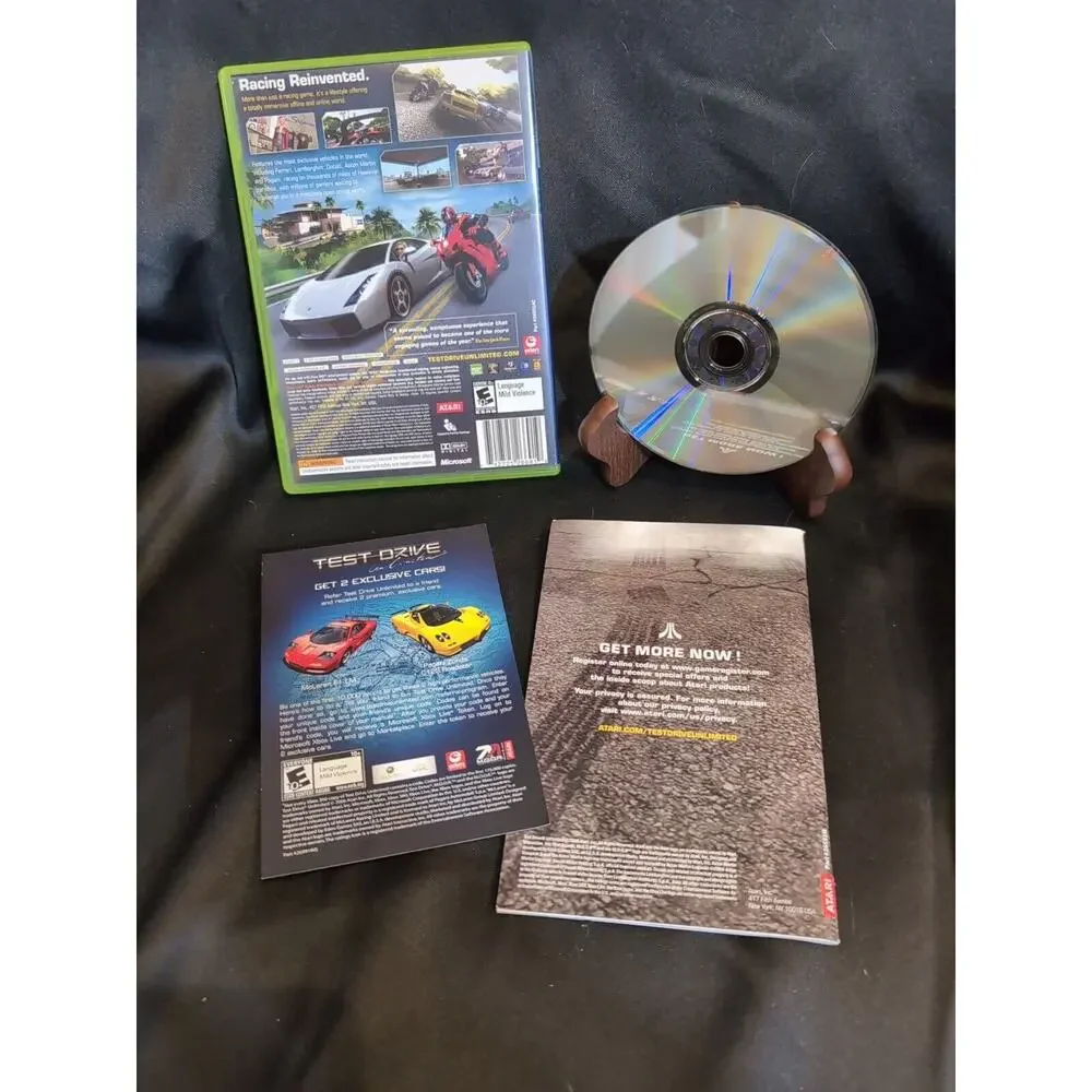 Test Drive Unlimited CIB (Microsoft Xbox 360, 2006) Manual TESTED